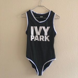 IVY PARK Dark Grey/Charcoal Logo Bodysuit